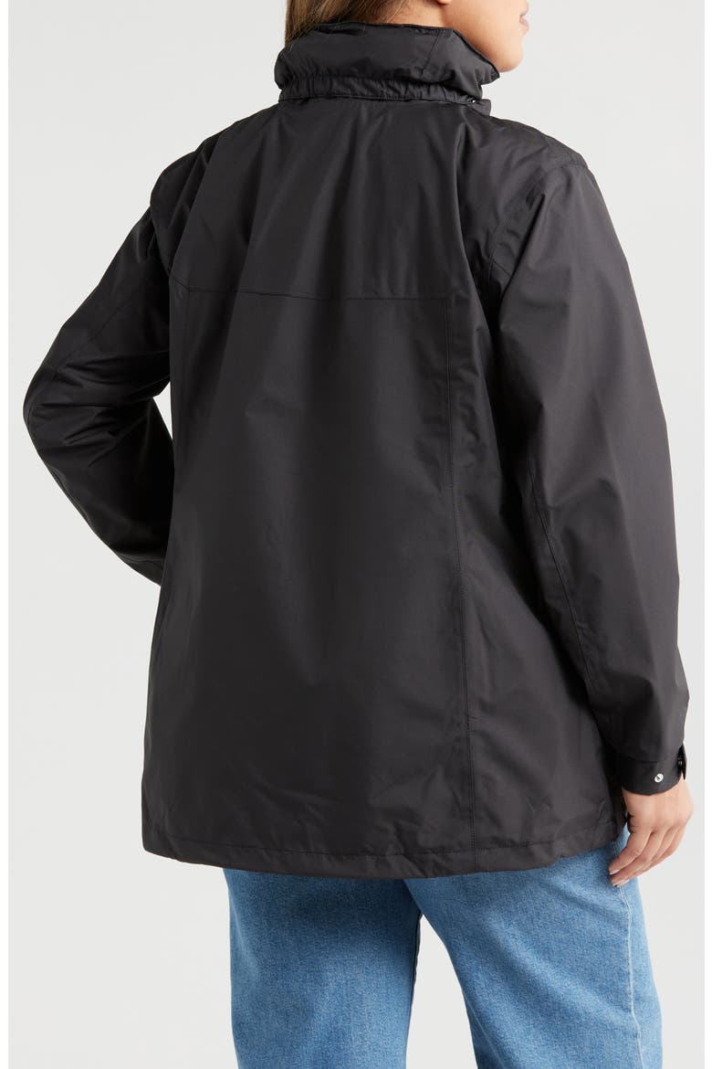 Aden Waterproof with Stowaway Hood, Alternate, color, BLACK