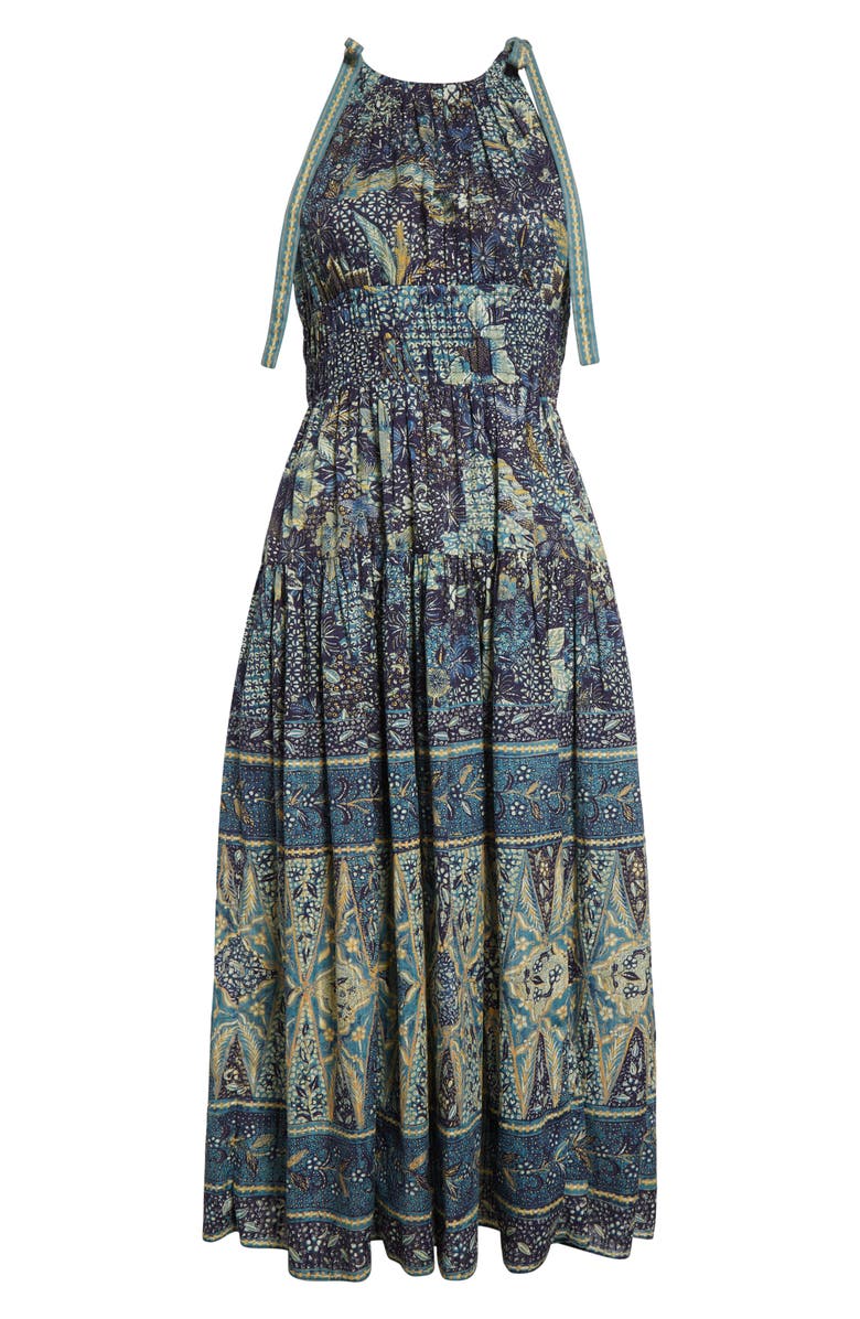 Ulla Johnson Essie Smocked Waist Sleeveless Maxi Dress, Alternate, color, Portofino