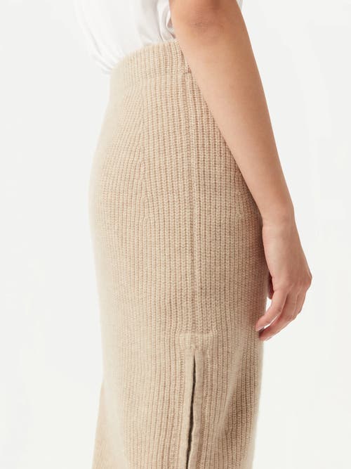Gobi Mongolian Cashmere Cashmere Skirt With Zip In Warm Grey