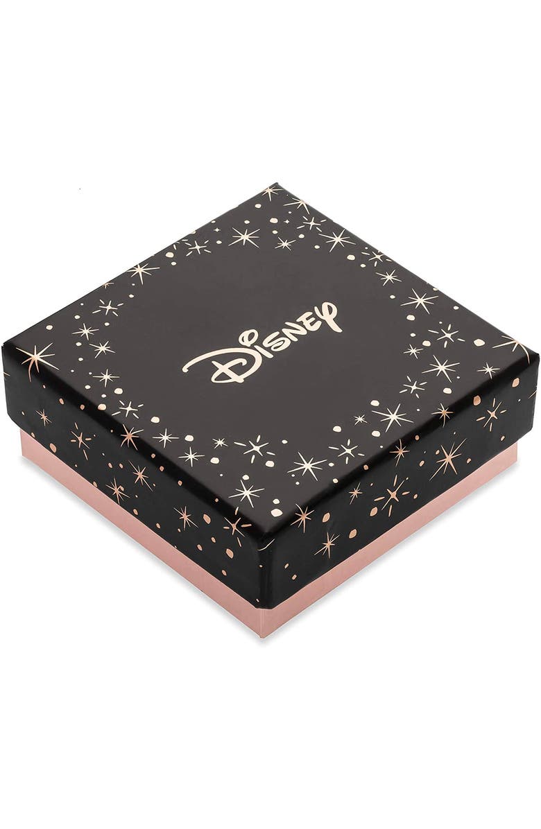 Disney Beauty and the Beast Rose Earrings, Alternate, color, Silver, Rose Gold