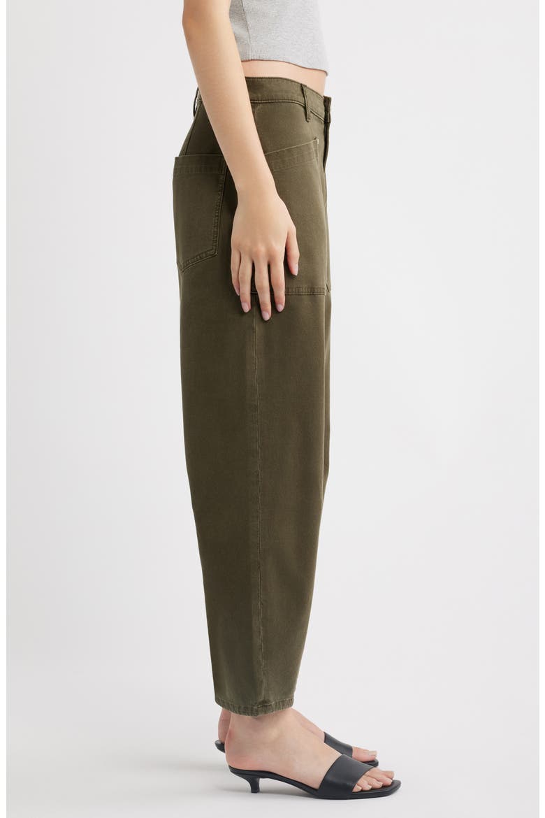 Bilie Easy Barrel High Rise Twill Pants, Alternate, color, PINE