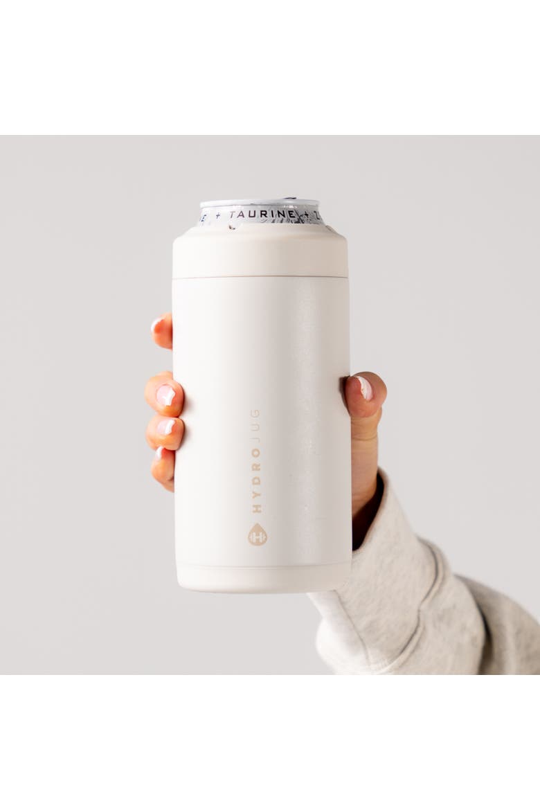 Standard Can Cooler, Insulated Stainless Steel Cup with Screw-Top Ring & Non-Slip Rubber Base, Alternate, color, Linen