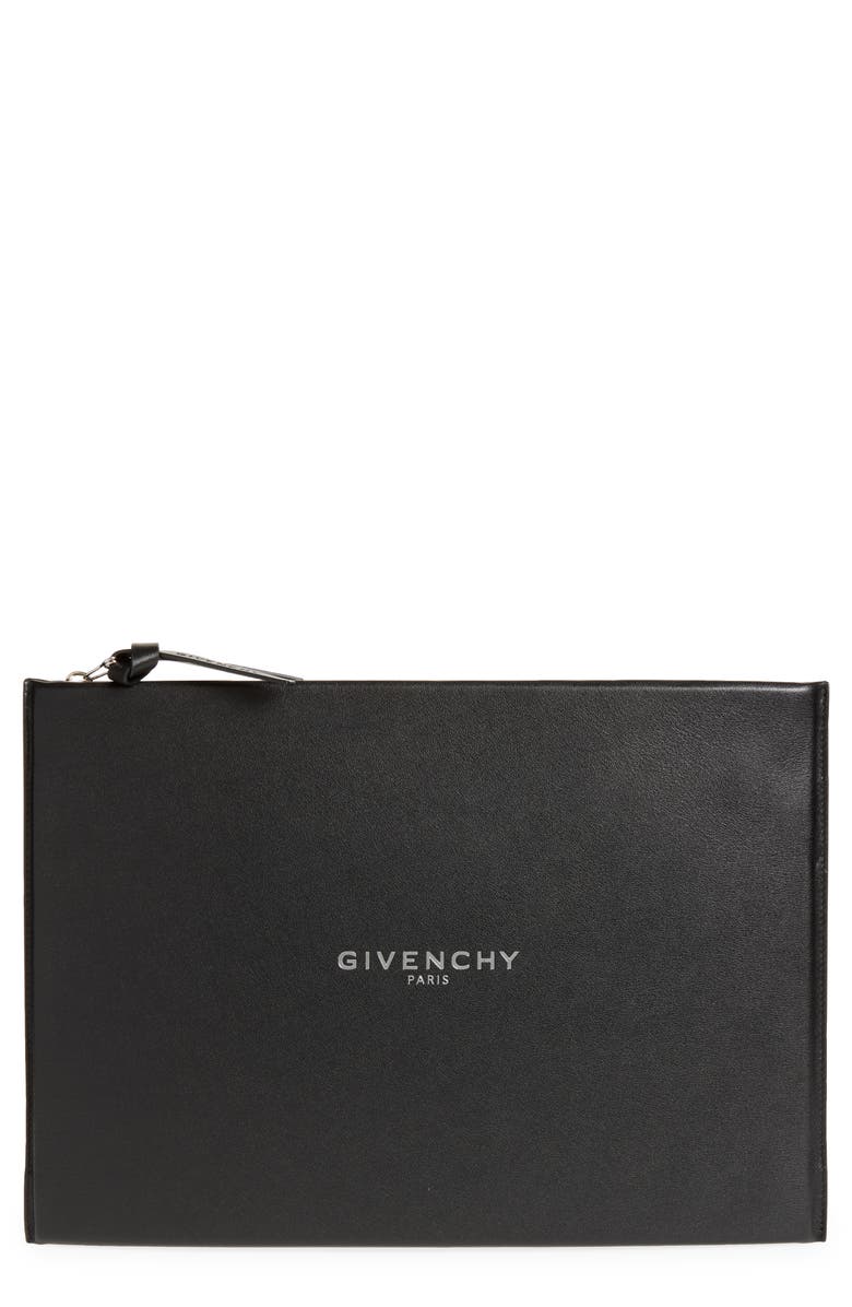 Givenchy Antigona Padded Leather Zip Pouch, Main, color,