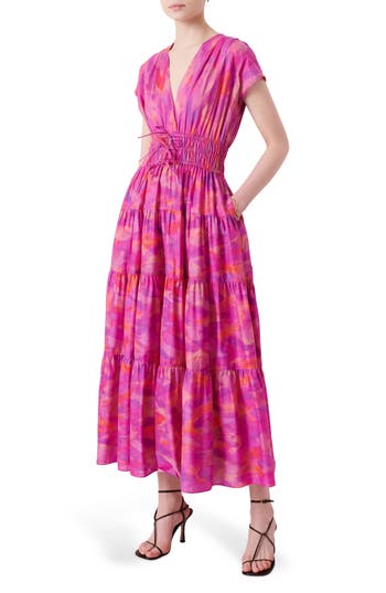 Derek Lam 10 Crosby Fatima A-line Dress In Fuchsia Multi