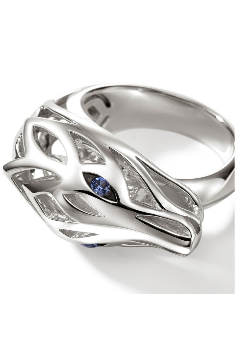 Naga Sapphire Ring, Alternate, color, SILVER