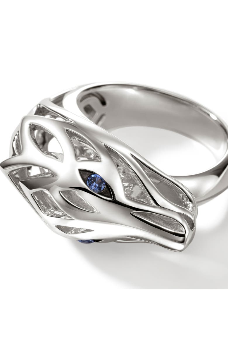John Hardy Naga Sapphire Ring, Alternate, color, Silver