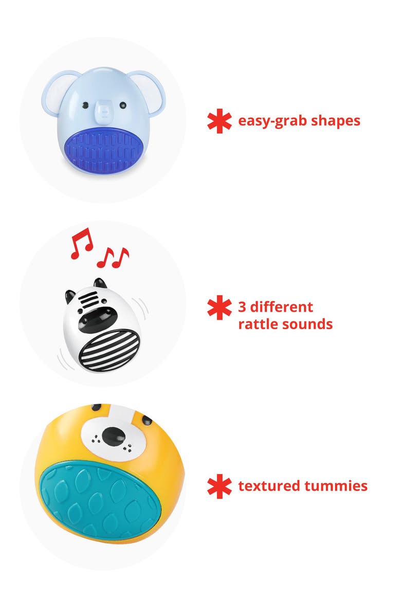 Skip Hop Jungle Egg Shaker Trio, Alternate, color, Multi