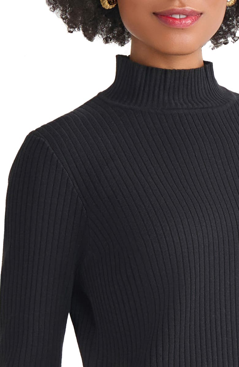 Jones New York Rib Short Sleeve Sweater, Alternate, color, Jones Black