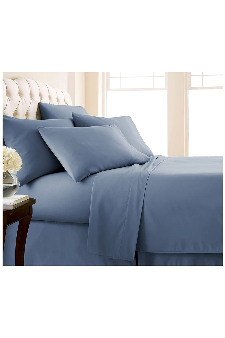 Southshore Essentials Double Brushed 100 GSM Sheet Set, Main, color, DENIM BLUE