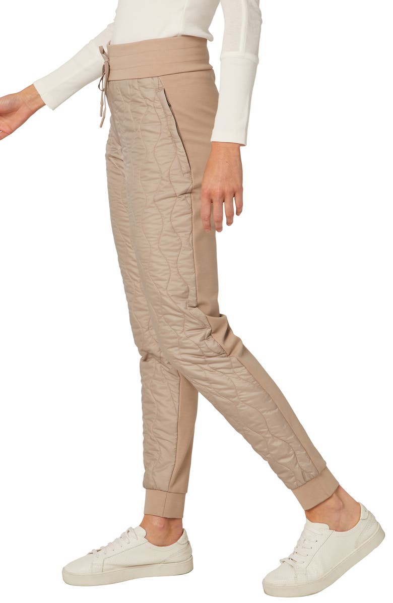 Alp N Rock Finley Mixed Media Water Resistant Quilted Joggers, Alternate, color, 
