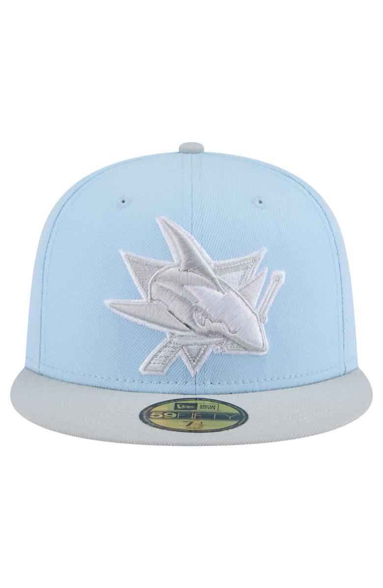 New Era Men's New Era  Light Blue/Gray San Jose Sharks Color Pack Two-Tone 59FIFTY Fitted Hat, Alternate, color, Light Blue