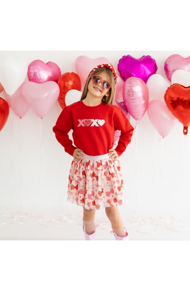 Sweet Wink Love Sequin Patch Valentine's Day Sweatshirt, Alternate, color, 