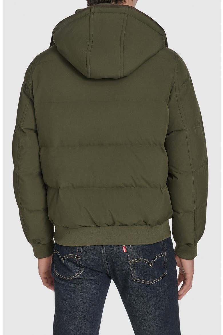 Langham Water Resistant Hooded Puffer Bomber Jacket, Alternate, color, FOREST