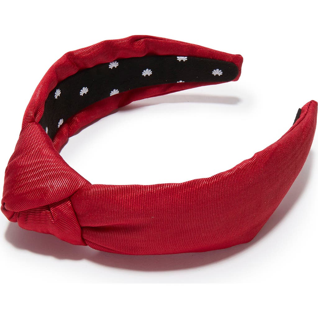 Lele Sadoughi Knotted Moire Headband In Red