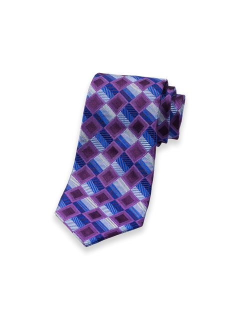 Patterned Woven Silk Tie