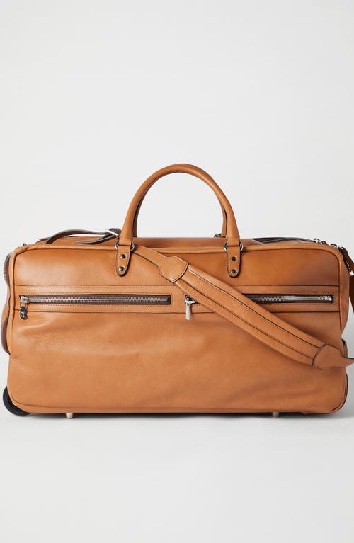 Brunello Cucinelli Cowhide Trolley Bag In Brown