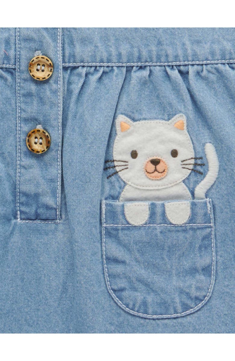 Purebaby Pocket Overall Set, Alternate, color, Faded Denim