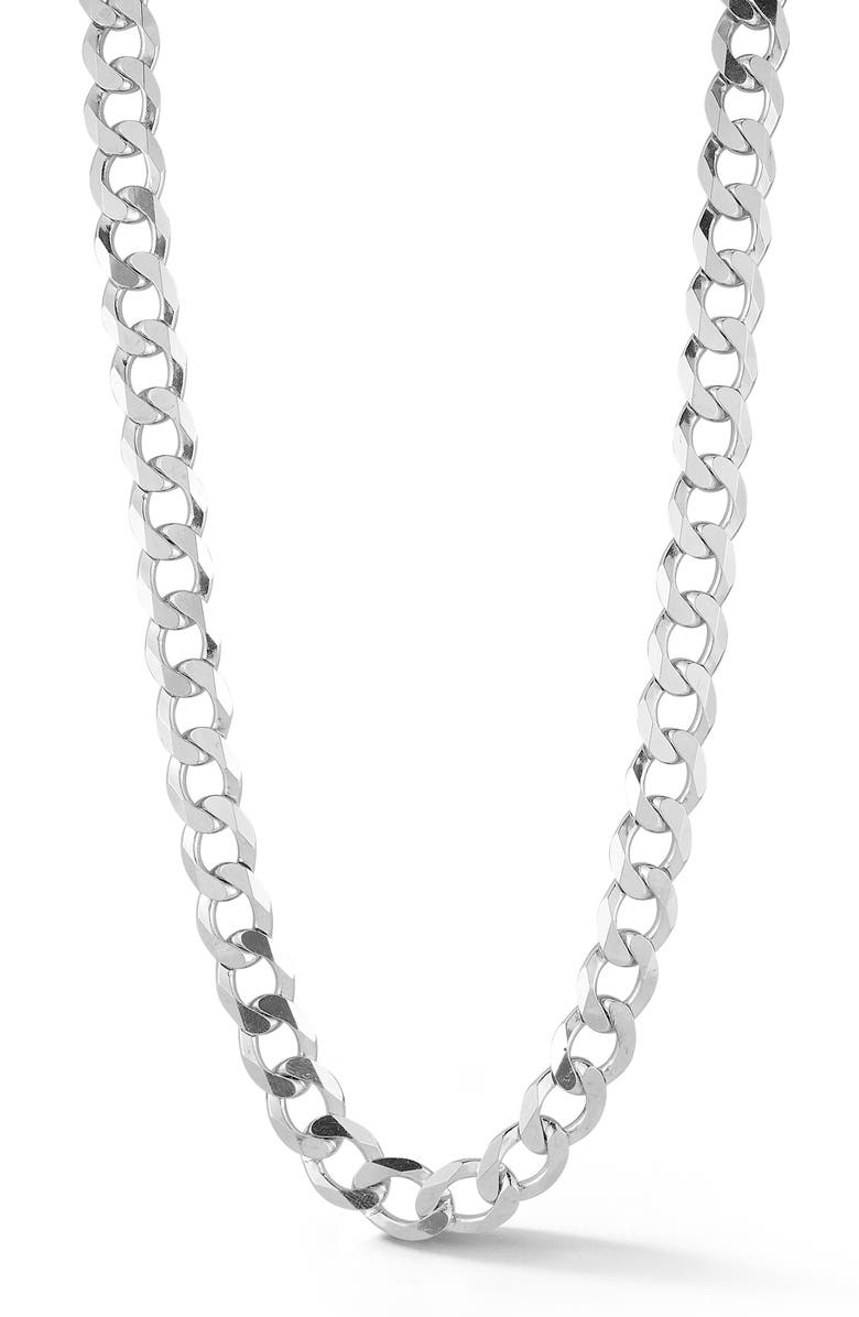 Yield of Men Men's Sterling Silver Curb Chain Necklace, Main, color, Silver