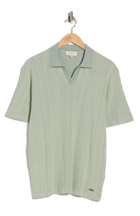 Johnny Collar Ribbed Cotton & Silk Polo Sweater
