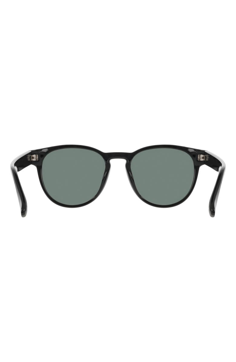 DRAGON 53mm Round Sunglasses, Alternate, color, Shiny Black/ Green