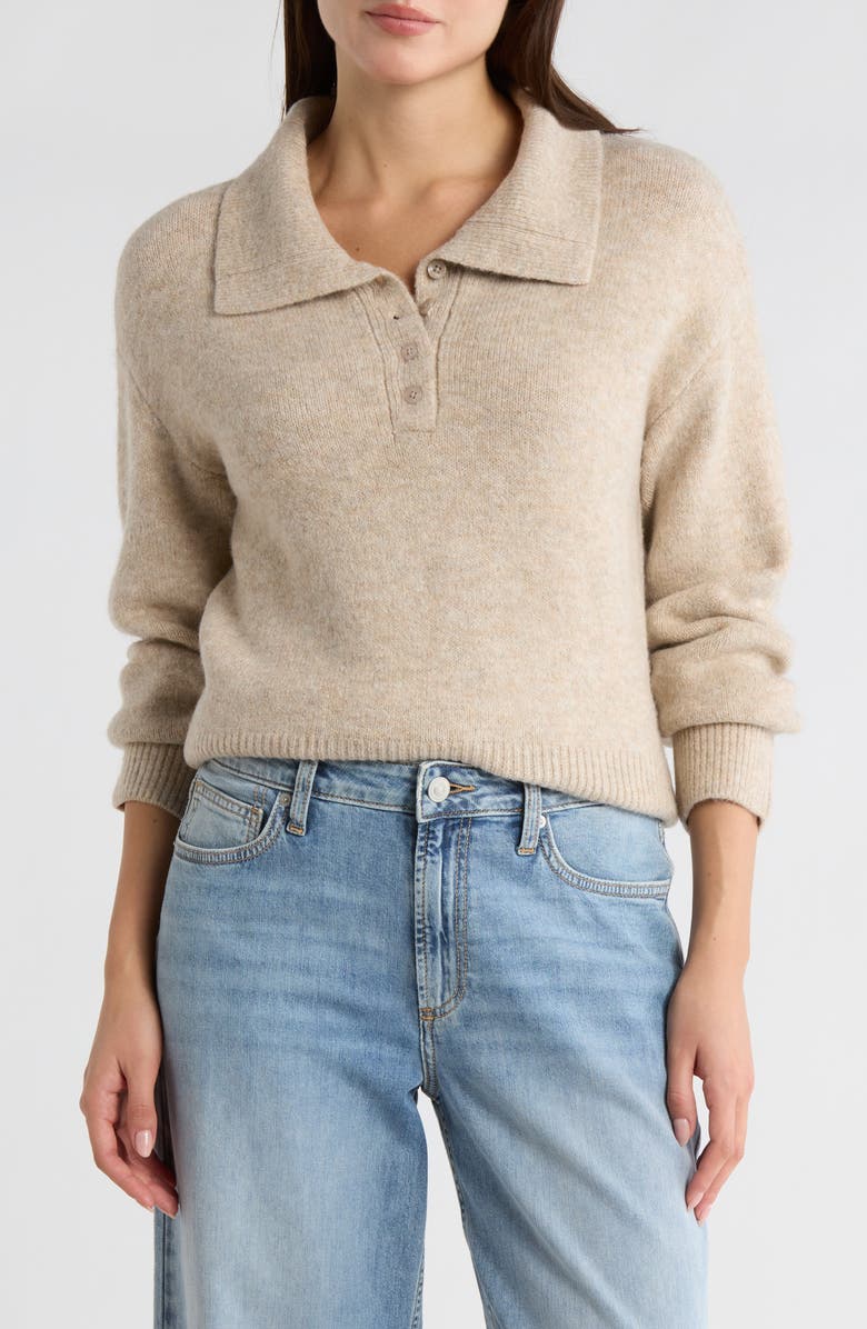 1.STATE Spread Collar Sweater, Main, color, Oatmeal