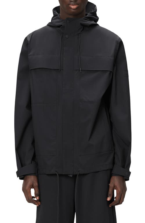 Rains Suva Hardshell Cargo Jacket In Black