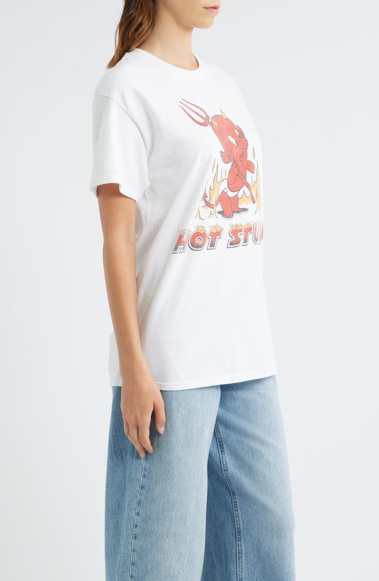 Junk Food Hot Stuff Cotton Graphic T-Shirt, Alternate, color, White