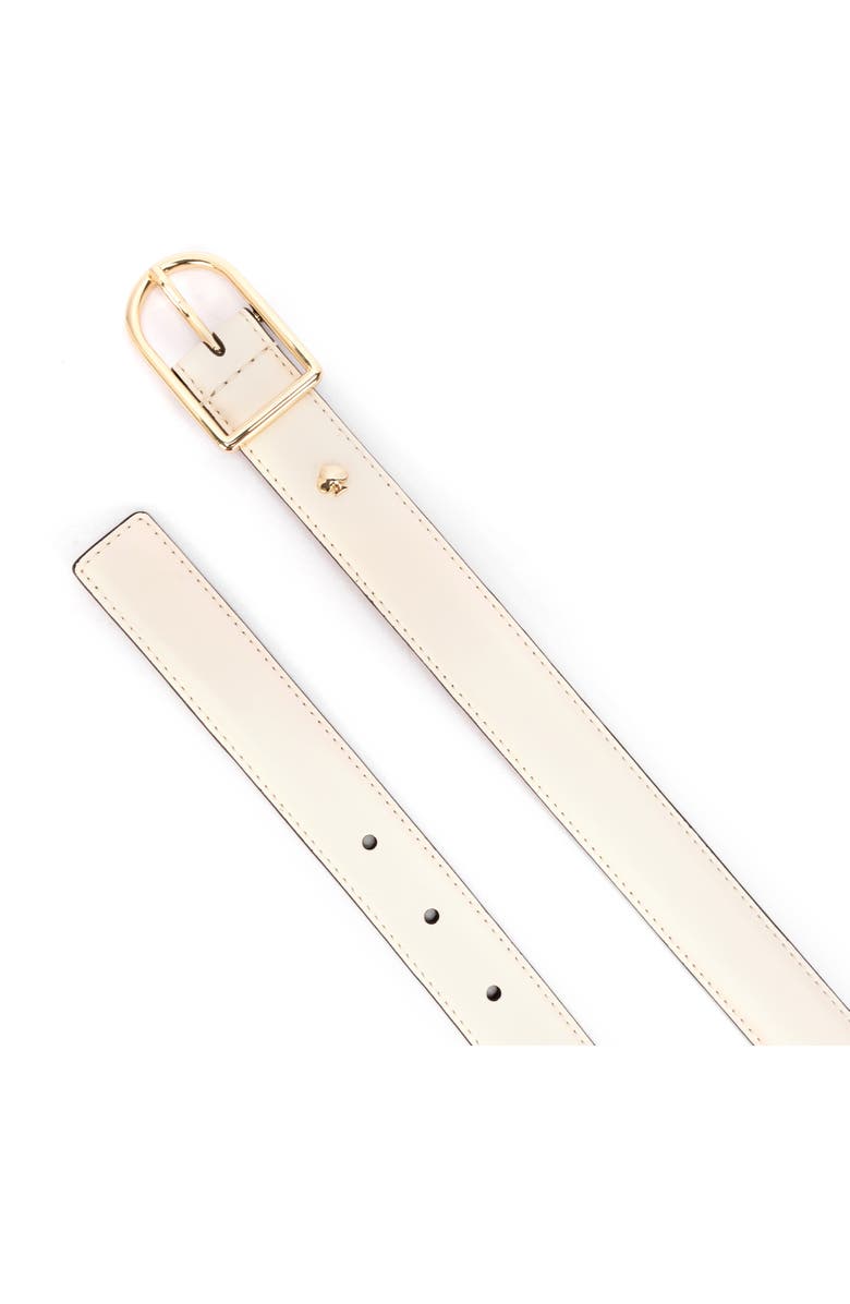 Kate Spade New York stitched feather edge belt, Alternate, color, Parchment