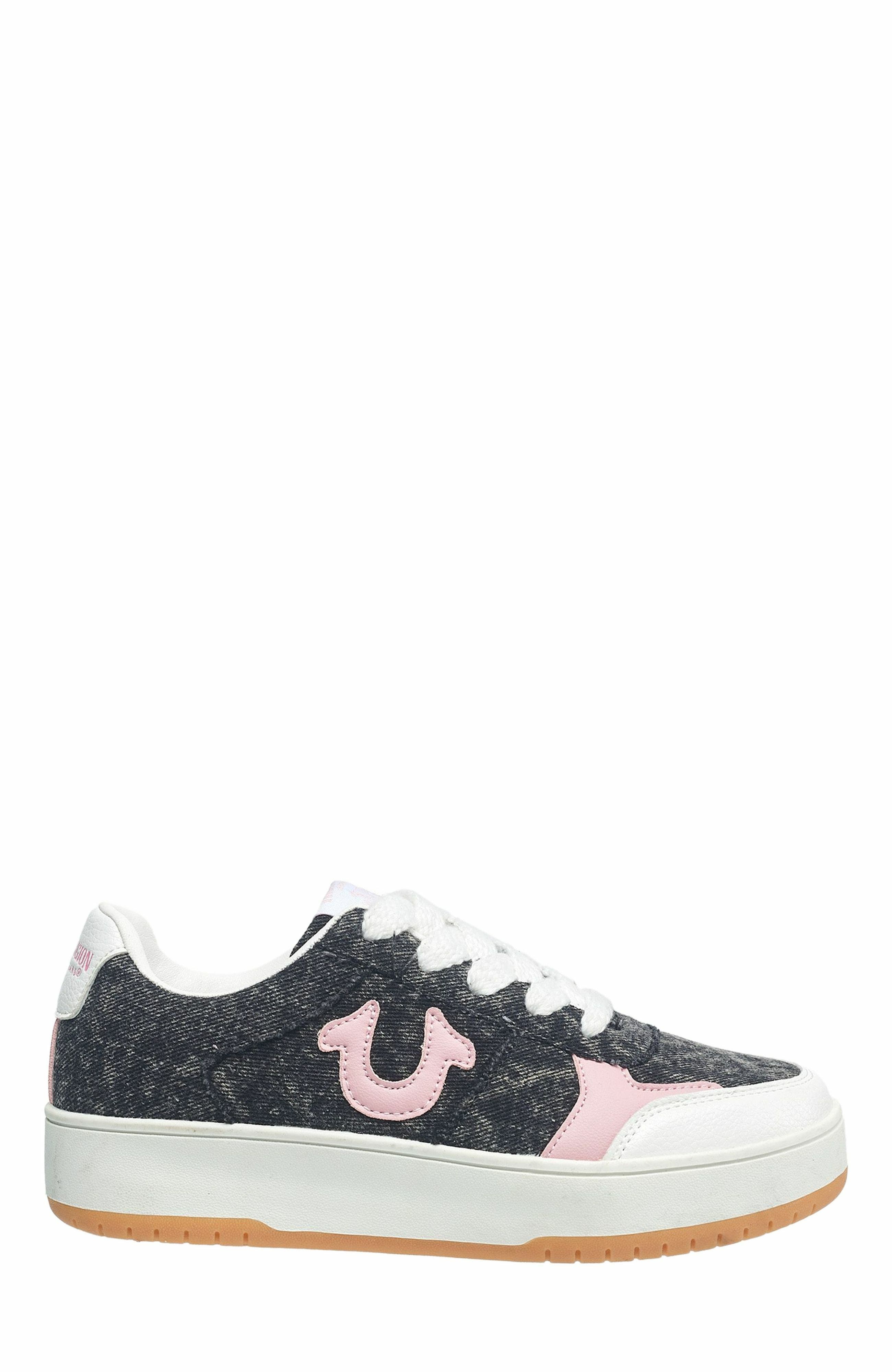 True Religion Kim Logo Sneaker, Alternate, color, Black