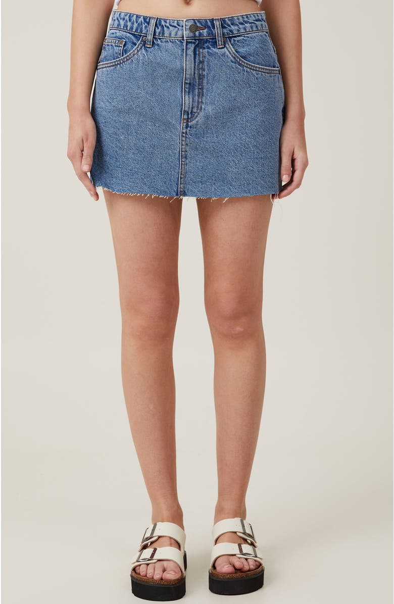 Cotton On Women's Denim Mini Skirt, Main, color, 