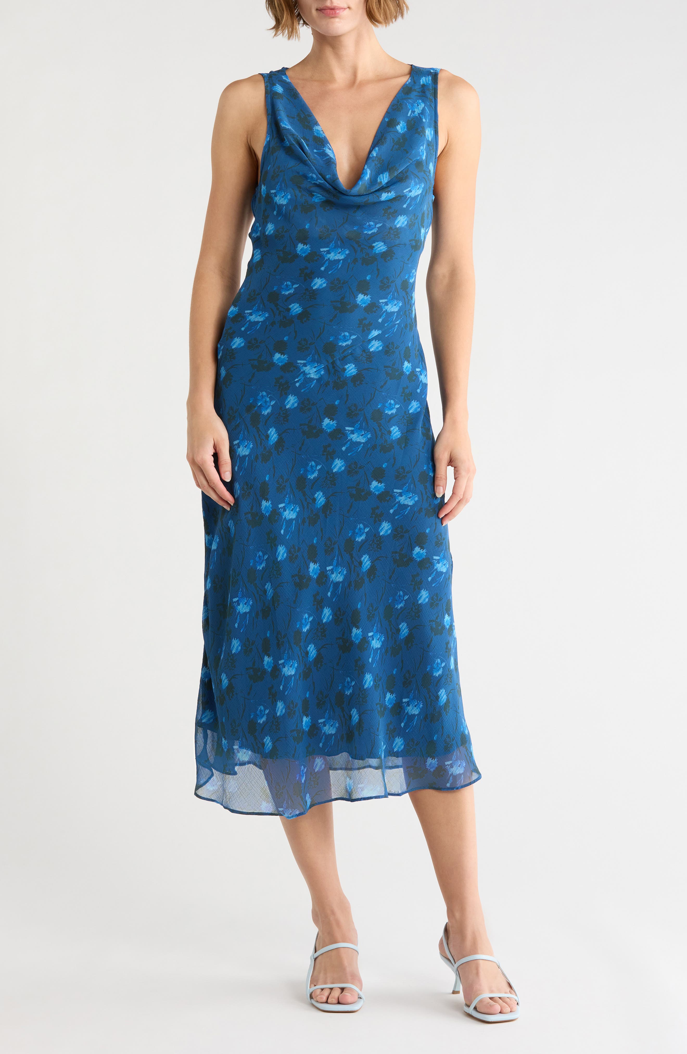 Cowl Neck Midi Dress
