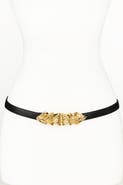 Raina Belts Three Shells Buckle Leather Belt