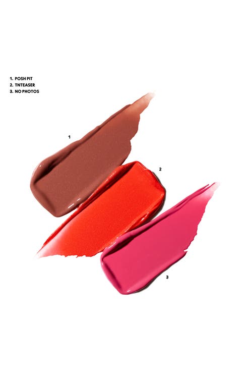 Mac Cosmetics Wildest Gleams Mini Lustreglass Lip Trio $45 Value In Multi