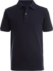 Nautica Short Sleeve Double Pique Polo Uniform Shirt