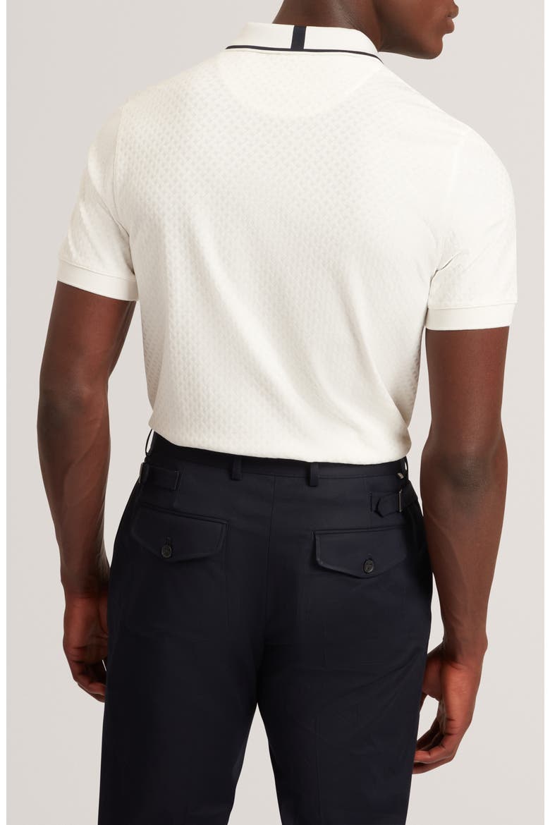 Cophen Stretch Cotton Zip Polo, Alternate, color, WHITE