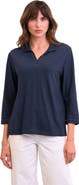 Celtic & Co. Slub Jersey Trim Detail Polo Top