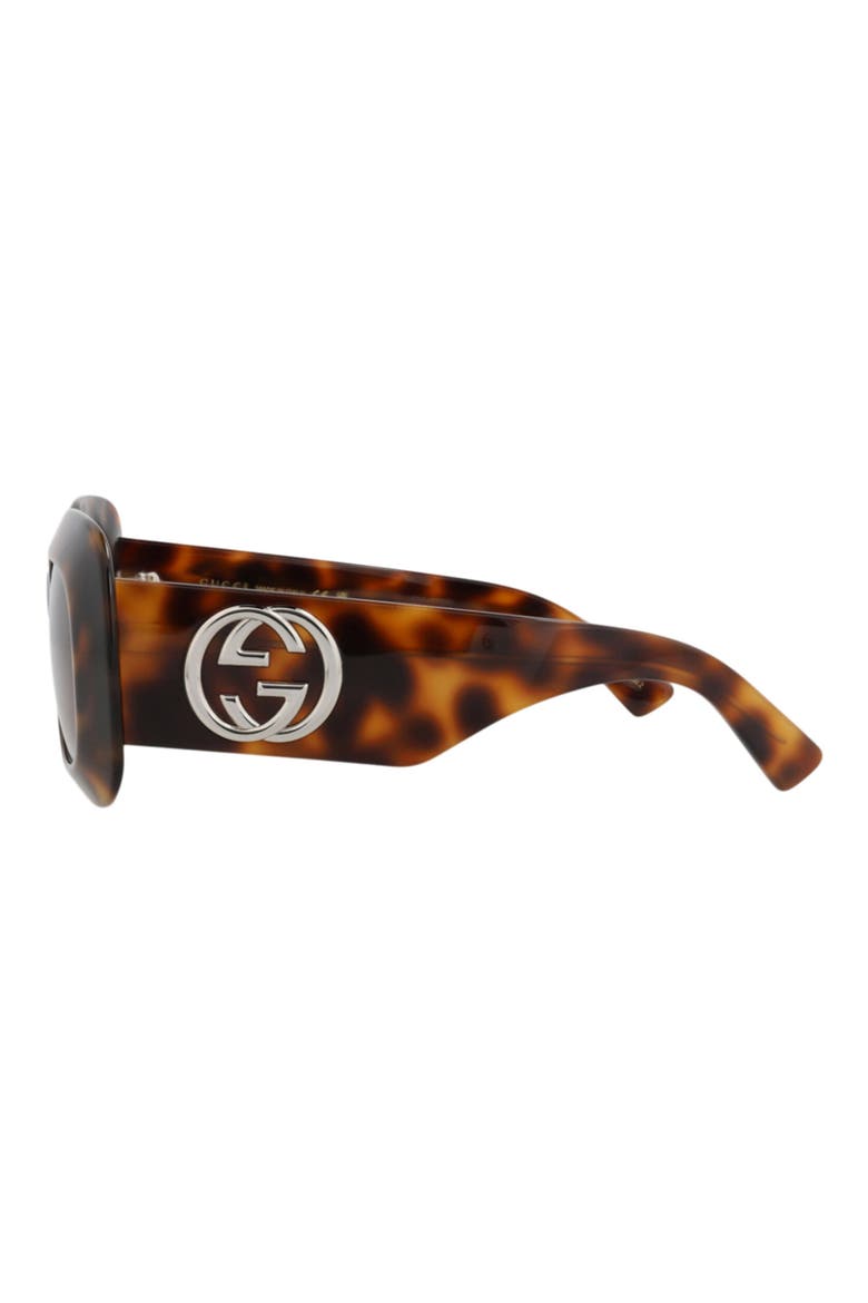 GG1695S 54mm Square Sunglasses, Alternate, color, HAVANA HAVANA BROWN