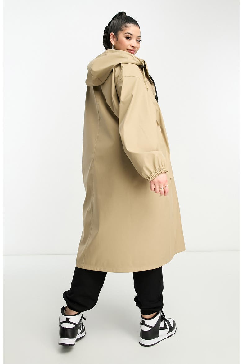 Curve Hooded Raincoat, Alternate, color, TAN