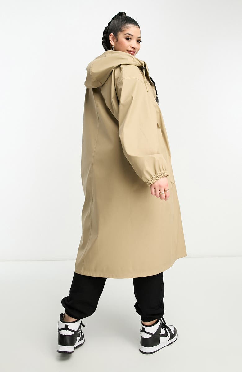 ASOS DESIGN Curve Hooded Raincoat, Alternate, color, 