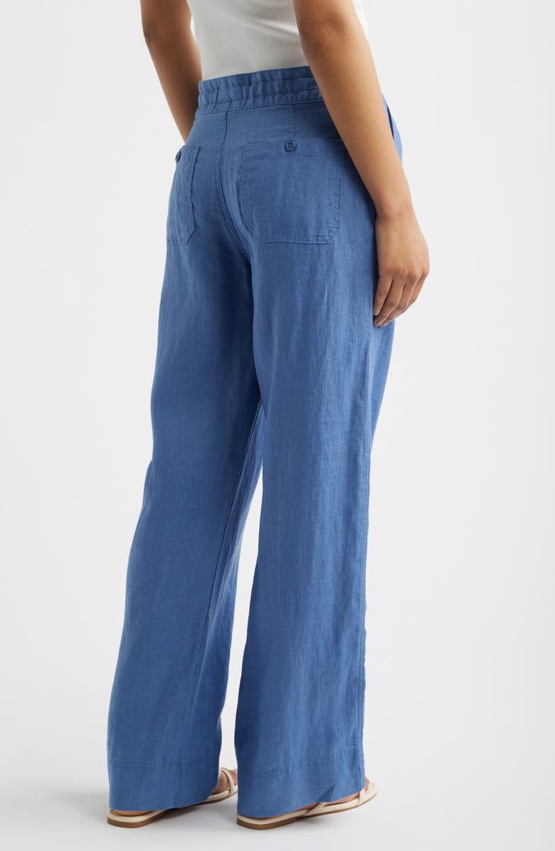 Lauren Ralph Lauren Linen Wide Leg Pants, Alternate, color, Carson Blue