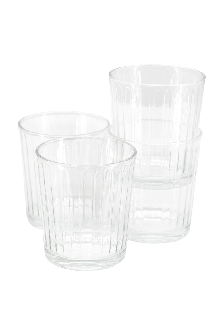 Moonstone 4 Piece 13.5 Ounce Double Old-Fashioned Glass Set, Main, color, Clear
