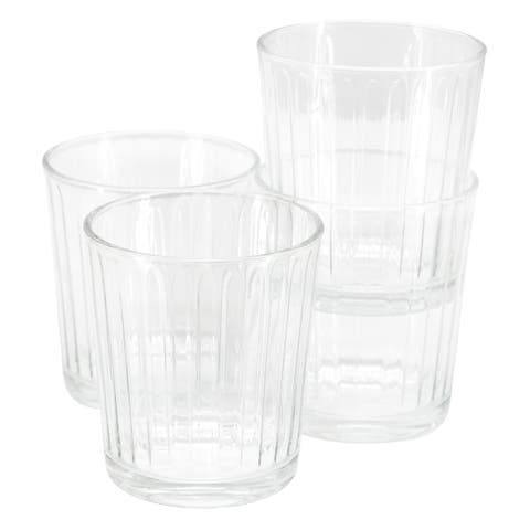 Moonstone 4 Piece 13.5 Ounce Double Old-Fashioned Glass Set