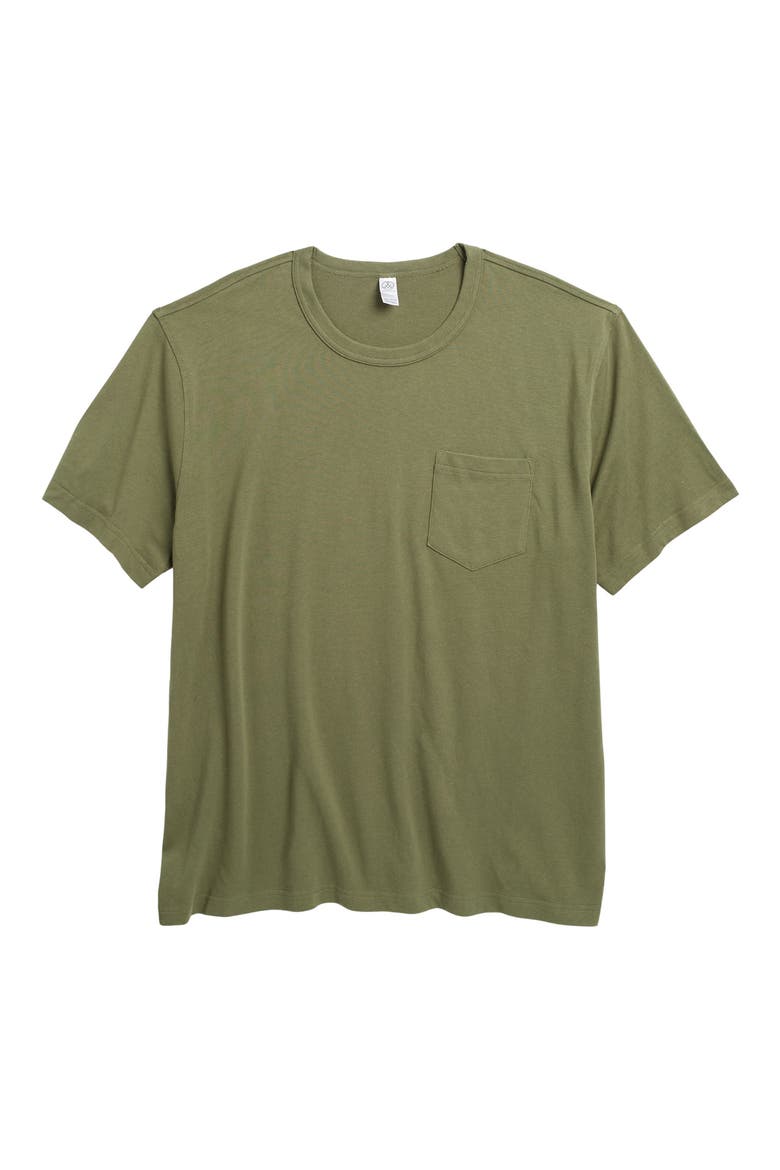 Crew Neck Heavyweight Shirt, Main, color, ARMY GREEN