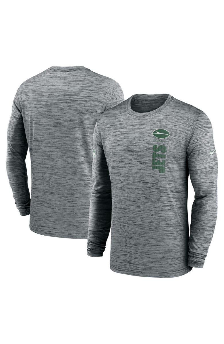 Nike Men's Nike Gray New York Jets 2024 Sideline Velocity Performance Long Sleeve T-Shirt, Main, color, Gray