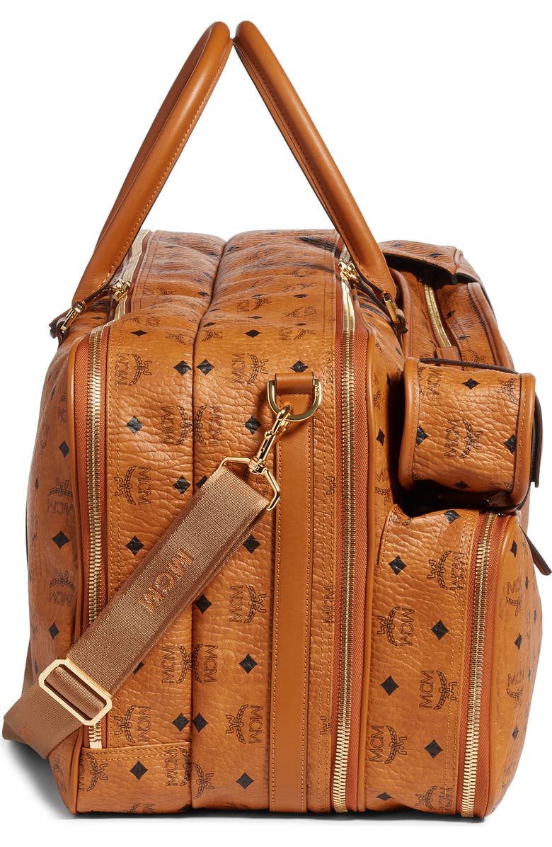 MCM Vintage Visetos Coated Canvas Tennis Bag, Alternate, color,