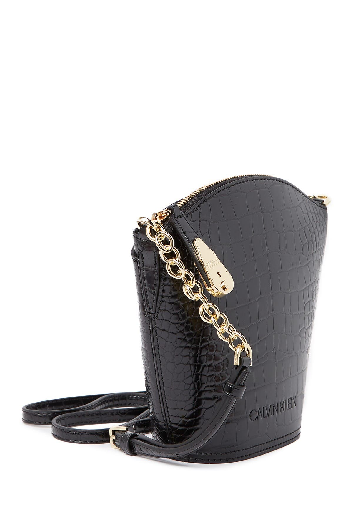Calvin Klein Croc Embossed Statement Daytona Crossbody Bag (Men ...