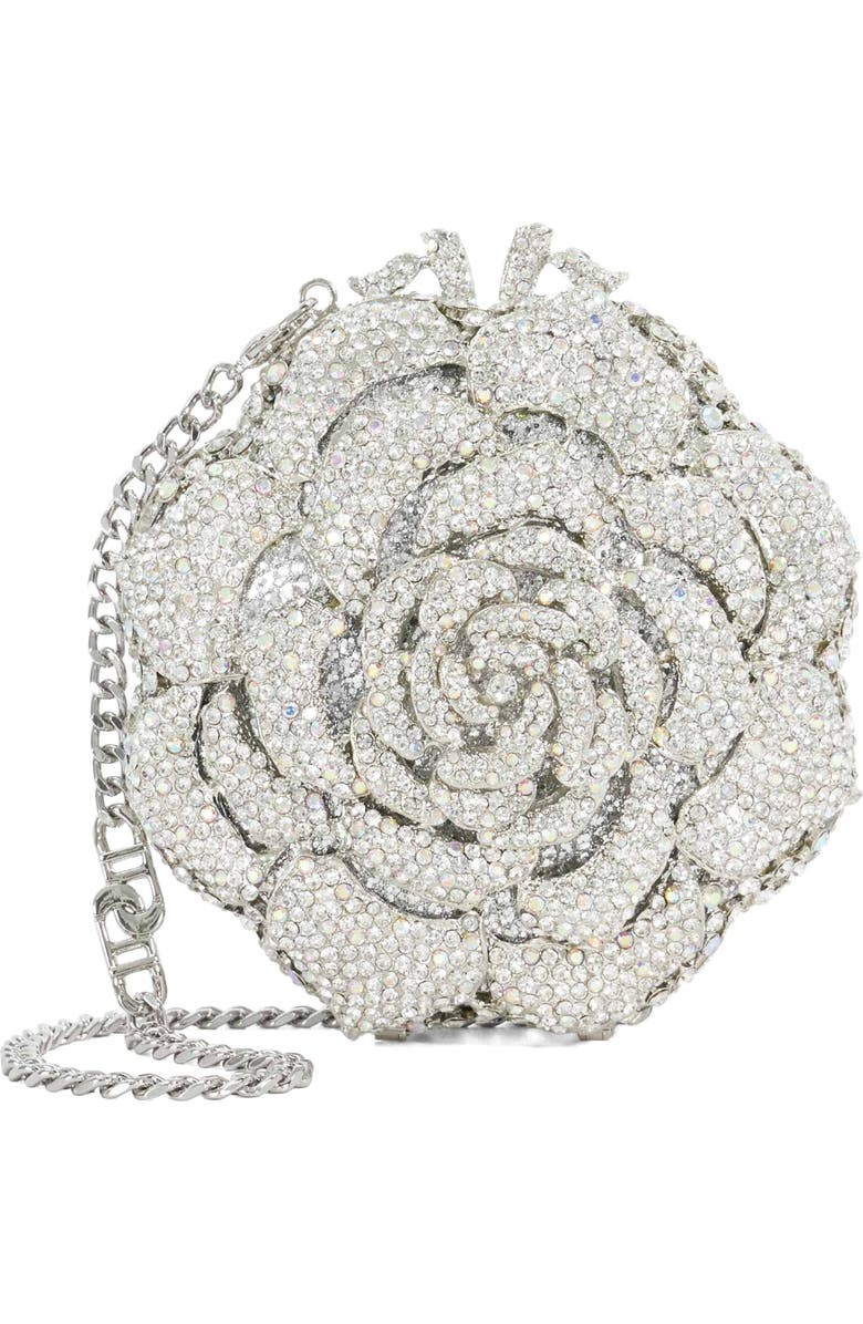 Dune London Bling Flower Clutch, Main, color,