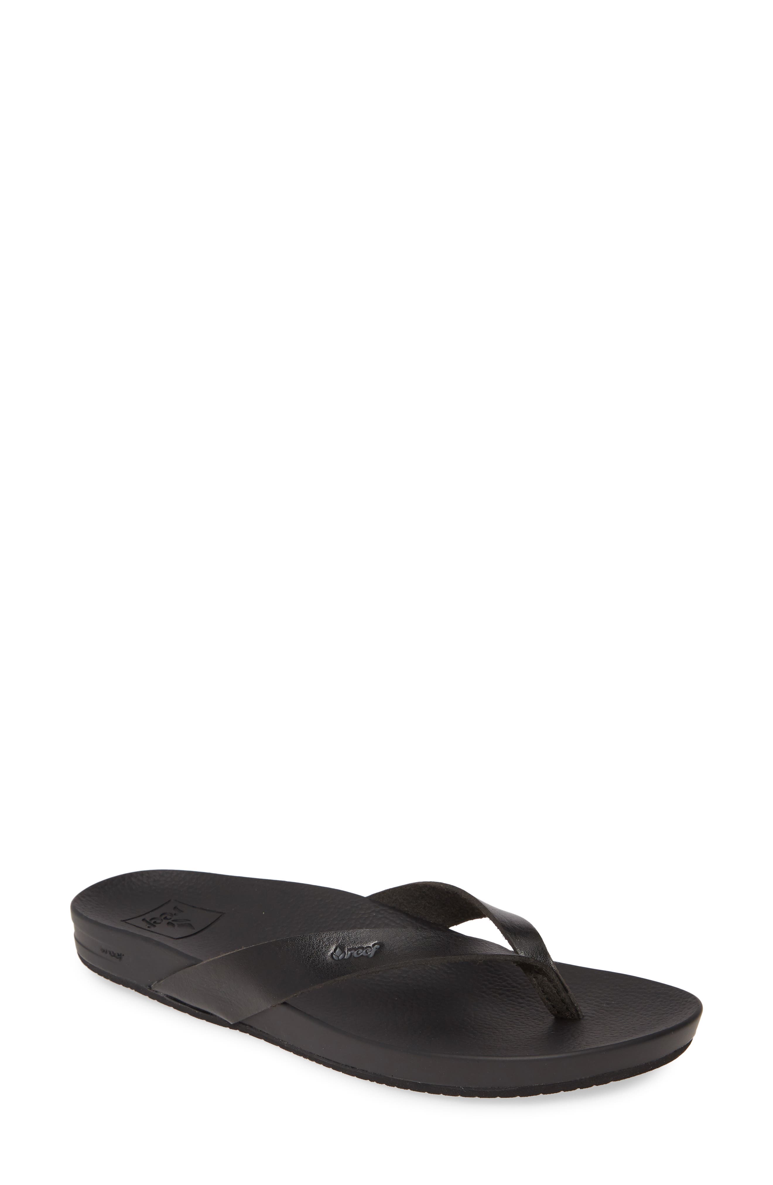 Reef Cushion Bounce Court Flip Flop, Main, color, Black