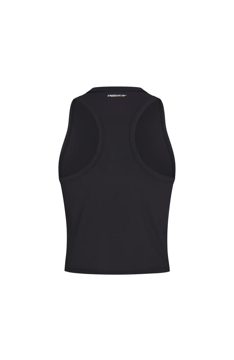 PB5star Cropped Racer Back Tank, Alternate, color, Black