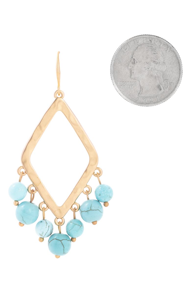 SAACHI Eternity Natural Stone Dangle Earrings, Alternate, color, Turquoise